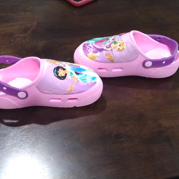 Crocs Disney Shoes Crocs Disney Princess Pink Sz Worn 1x Cinderella